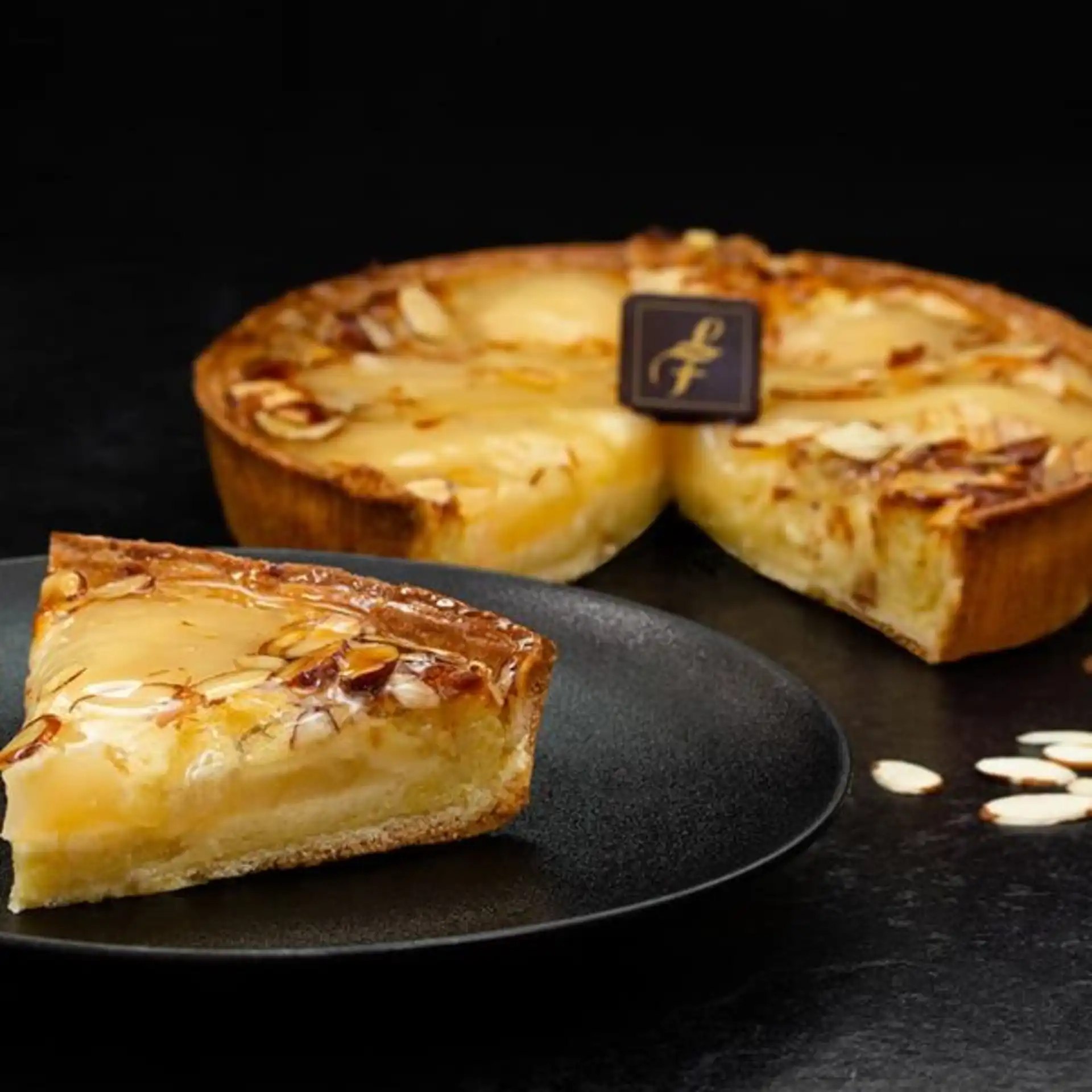 Pear & Almond Pie at Les Moulins La Fayette in Edmonton, AB